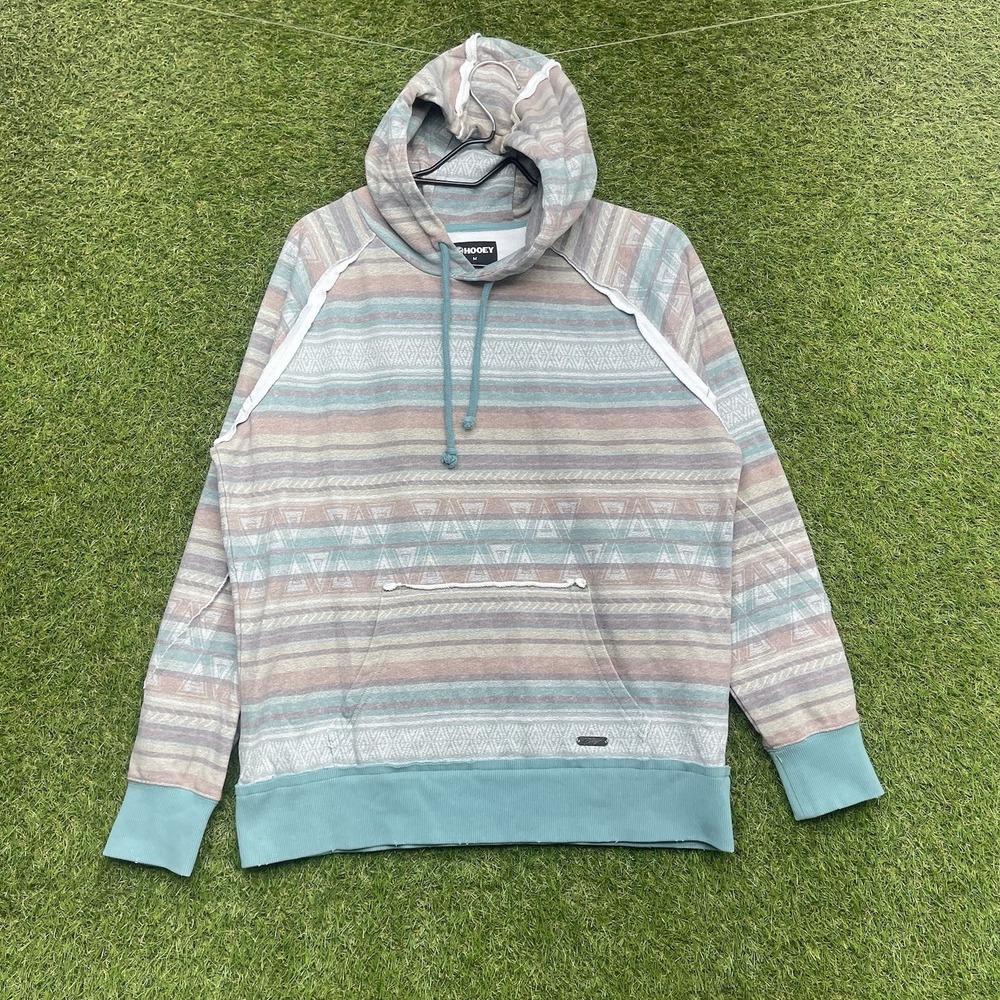 Hooey Aztec Hoodie Mens Medium Rodeo Cowboy Western Southwestern AOP Sweatshirt